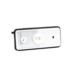 Lampa gabarit LED alba 110x45 mm, 12–36V, Fristom MD-013-B, omologata E20
