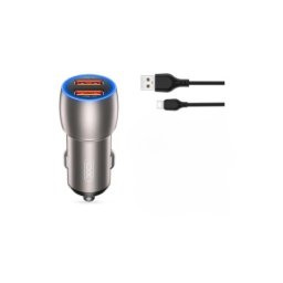 Incarcator auto cu încarcare rapida QC3.0 36W + cablu USB-C (Type-C) XO-CC52C