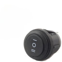 Buton 12V impermeabil tip rocker, negru, pentru auto si aplicatii marine (W15758-2)