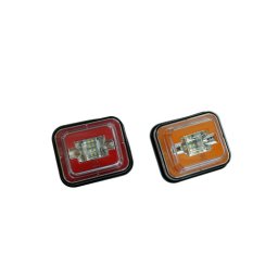 Lampa LED 24 SMD pentru pozitie si semnalizare, alb stroboscopic/galben, 12–24V