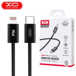 Cablu USB-C la Lightning 20W PD pentru iPhone, încarcare rapida si transfer date, negru