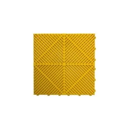 Pardoseala modulara ventilata din PP 40x40x1,8 cm, galbena, pentru garaj trafic intens