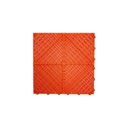 Pardoseala modulara ventilata PP 40x40x1,8 cm rosie pentru garaj, trafic intens