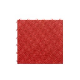 Pardoseala modulara plina din PP 40x40x1,8 cm pentru garaj, trafic intens, rosie