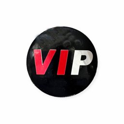 Set ornamente capace jante auto VIP 5,6 cm, negru, 4 bucati (LGT-004)