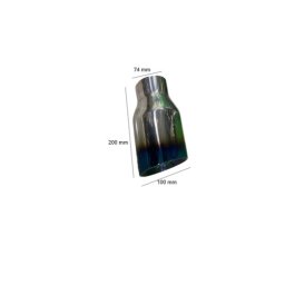 Ornament toba Premium Japan Style 74 mm din inox, negru degrade