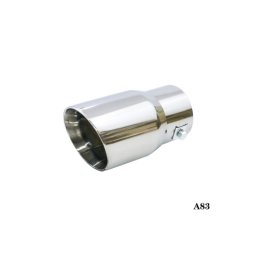 Ornament toba inox A83, iesire 76 mm, intrare 63 mm, lungime 140 mm