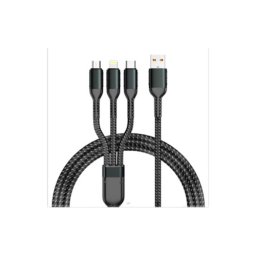 Cablu 3in1 USB 100W Premium cu Quick Charge pentru telefon si tableta, C91
