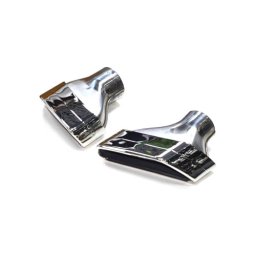 Set ornamente toba argintii din inox 304, compatibile BMW Seria 5 G30 (2 buc.)