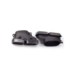 Ornament toba AMG carbon lucios, set 2 buc, compatibil Mercedes GLC/GLE C W205-W206 E S (TY-H107)