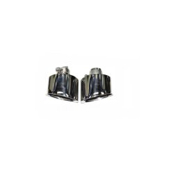 Set ornamente toba tip RS compatibil Audi, inox 304 argintiu, 2 buc (stanga/dreapta)