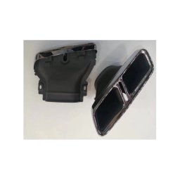 Ornament toba inox 304 argintiu pentru Mercedes E-Class W213/GLC X253, set 2 buc