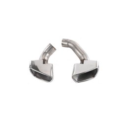 Set ornamente toba argintii din inox 304, compatibile BMW X5 F15 (2 buc)