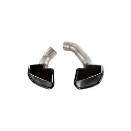 Set ornament toba negru din inox 304, compatibil BMW X5 F15 (2 buc) TYH20BL