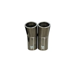 Ornament toba inox universal dublu 158x76 mm, cromat, montaj cu surub (A192)