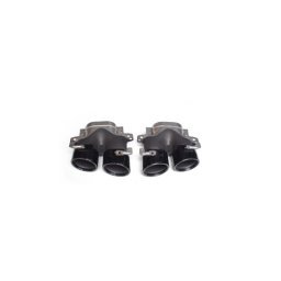 Set ornamente toba negre inox 304 pentru Mercedes Clasa E W213 AMG (stanga/dreapta)