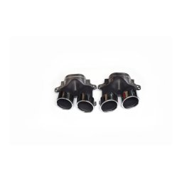 Set ornamente toba inox 304, compatibil Mercedes Clasa E W213 AMG, argintiu (2 buc)