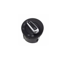Comutator faruri cromat cu functie automata pentru VW Golf 5/6, Jetta, Passat B6 (5ND941431B)