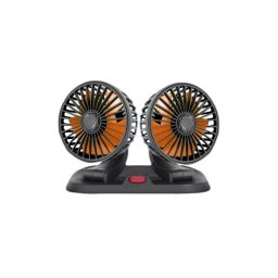 Ventilator auto dublu portabil cu alimentare USB 5V, capete reglabile 360° FS-1308