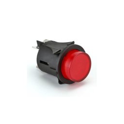 Buton cu LED rosu 25 mm pentru panouri, 12–24V, Cod TL-27