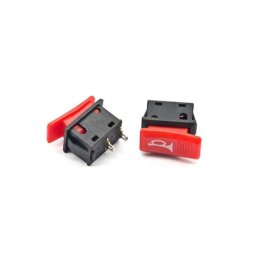 Buton claxon rosu 12V–24V pentru auto/moto, cu simbol, montaj pe panou (TL-28)