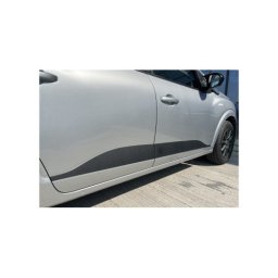 Set abtibild bandou lateral compatibil Dacia Logan 3, negru mat texturat, 4 bucati