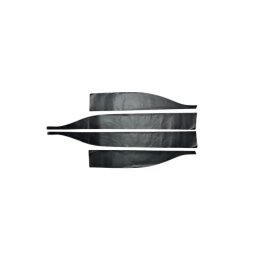 Set abtibilduri bandou lateral compatibil Dacia Logan 3, carbon negru 3D, 4 buc