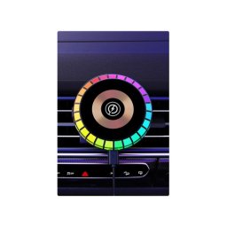 Suport auto magnetic pentru telefon cu încarcare wireless si lumina RGB, FS-1328