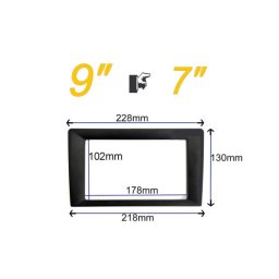 Rama adaptoare 9 inch la 7 inch pentru navigatie auto 2DIN, neagra CHS-9LA7