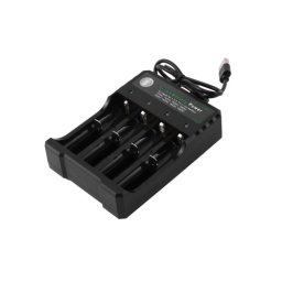Incarcator USB pentru 4 acumulatori Li-Ion 18650, 4 sloturi, 4.2V (BH-042100-04U)