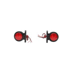 Lampa laterala de gabarit cu LED 12/24V rosu-alb, BK69445