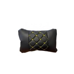 Set 2 perne tetiere auto universale pentru sustinerea gatului, negru cu cusaturi galbene