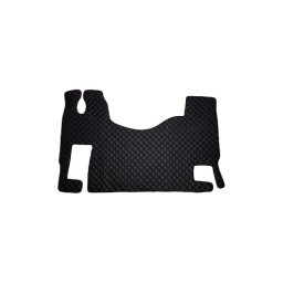 Covor cabina din imitatie piele pentru Mercedes Actros MP3, podea plata, automata, negru-rosu
