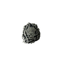 Emblema auto leu 3D cromata, în relief, 6x7 cm – autocolant decorativ