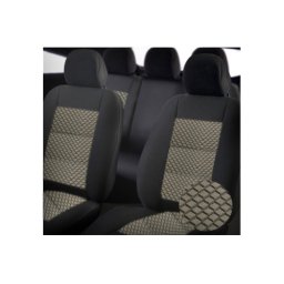 Set huse scaune auto universale premium, bancheta fractionata, negru-gri