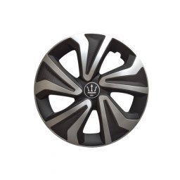 Set 4 capace roti Evo 16 inch, negru-argintiu, pentru jante de otel (WK1-1SL-16)