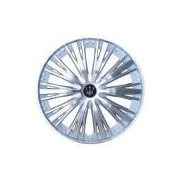 Set 4 capace roti Evo argintii 15 inch, ABS rezistent, prindere sigura