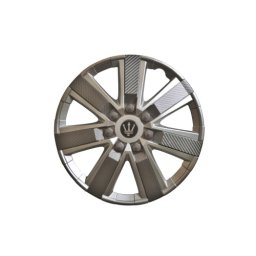 Set 4 capace roti Evo 15 inch, argintiu gri antracit, pentru jante otel