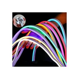Banda LED Neon Flex 5 m, 24V, 10W/m pentru iluminare auto si decor