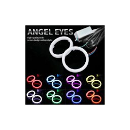 Set inele Angel Eyes LED COB 80 mm, 12V, waterproof, pentru faruri auto