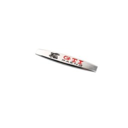 Set 2 embleme auto GTI cromate 3D, relief, 10 x 1,5 cm (OEM)