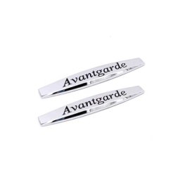 Emblema auto AVANTGARDE crom, relief 10 x 1,5 cm, set 2 bucati (YZB-06)