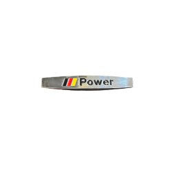 Emblema auto „Power” crom, 10 cm, set 2 bucati (YZB-39)