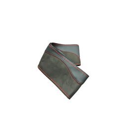 Husa volan M 37–38 cm cu ac si ata, imitatie piele & alcantara, negru cu cusatura rosie