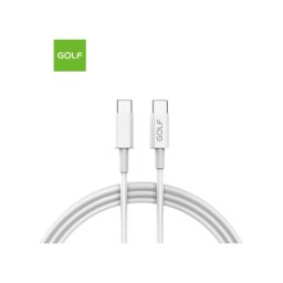 Cablu USB-C la USB-C 65W PD/QC, 1 m, alb (GC-81C)