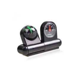Busola auto cu termometru pentru interior, montaj pe bord, FS-1212