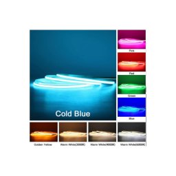 Banda LED COB 8mm, 12V, alb rece, 5m, 12W/m (HH-C580)