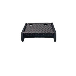 Masa de bord cu 2 suporturi pahare, piele eco negru cu cusatura rosie, Sprinter W905 (2001–2006)