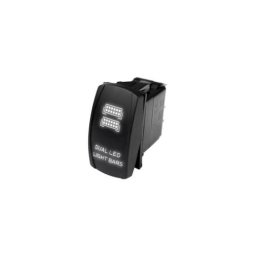 Intrerupator buton tip Rocket cu martor LED, 5 pini, 12V/24V (J35)