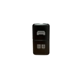 Buton întrerupator dual auto din ABS, negru, Cod STA002B (OEM)